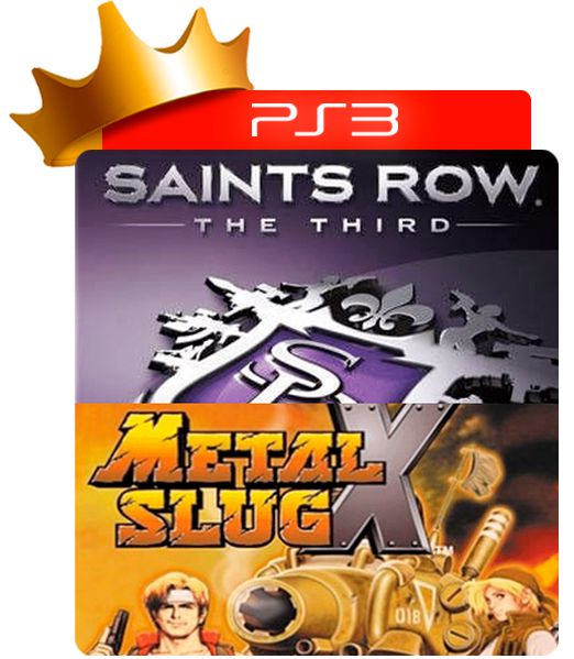 saints row 3 + metal slug x para ps3 em midia digital