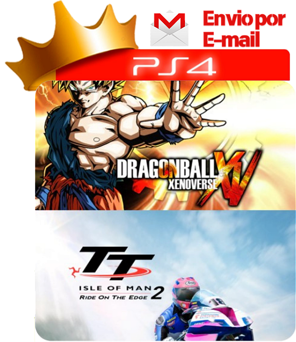 Dragon Ball Xenoverse + TT Isle Man 2 para PS4 em mídia digital