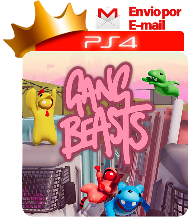 Gang beasts para ps4 em mídia digital