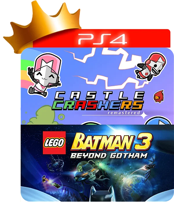 Lego Batman 3 + Castle Crashers Remastered para PS4 em mídia digital