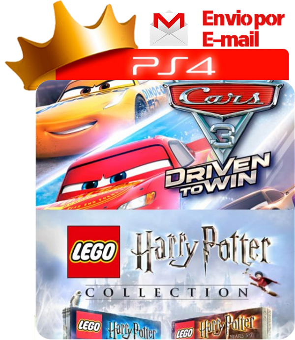 Lego Harry Potter Collection + Carros 3 ps4 em mídia digital