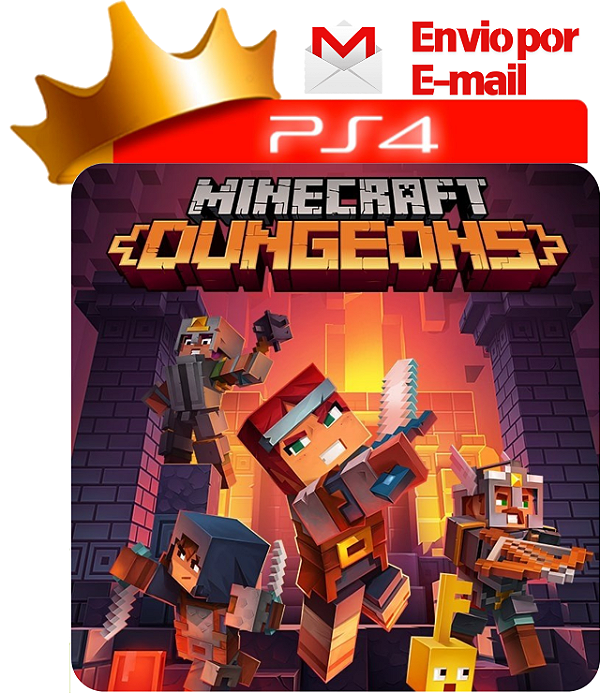 Minecraft Dungeons para PS4 em Mídia Digital