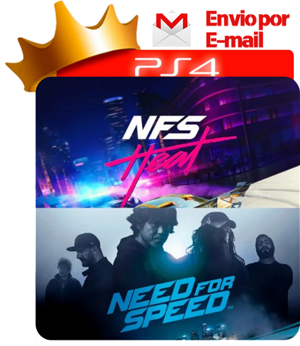 Need For Speed Heat + Need For Speed para ps4 em mídia digital