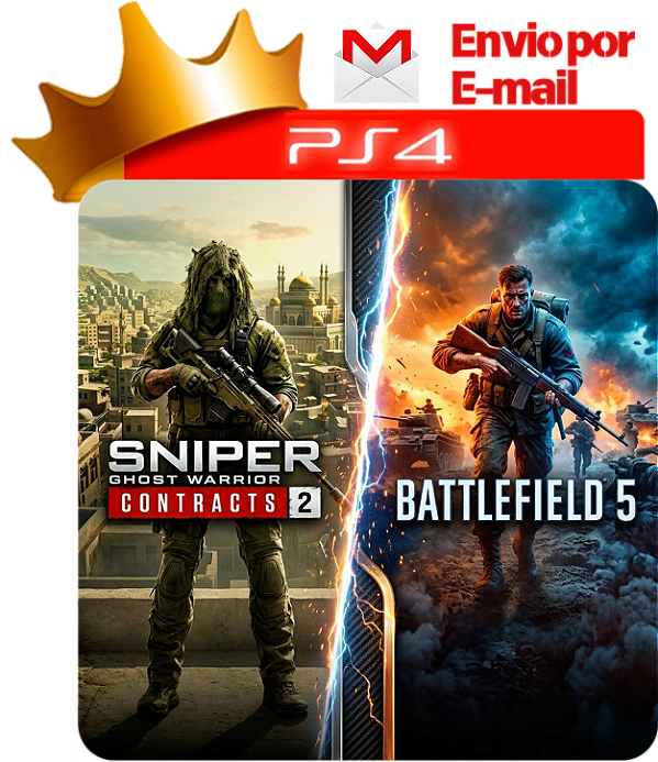 Sniper Ghost Warrior Contracts 2 + Battlefield 5 para PS4 em mídia digital