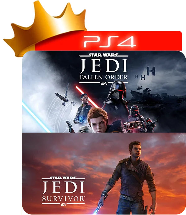 Star Wars Jedi Fallen Order + Jedi Survivor para ps4 em mídia digital