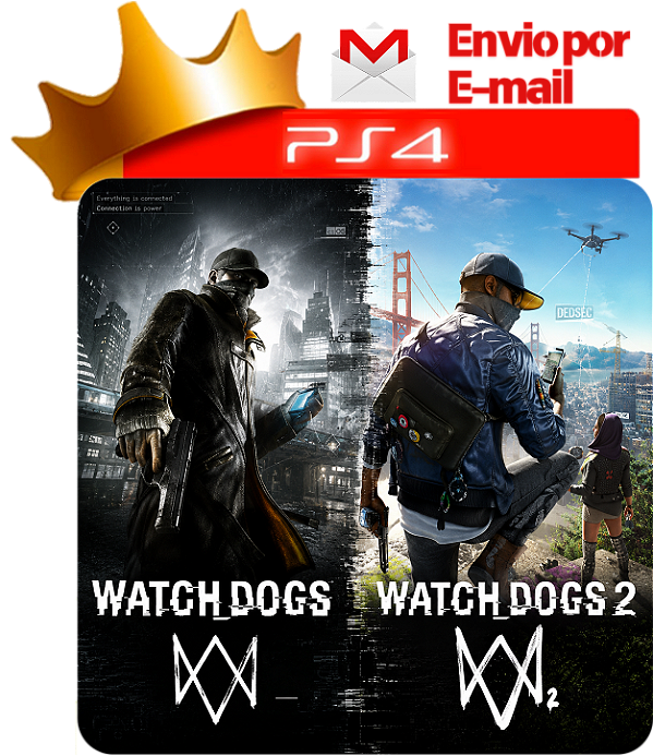 Watch dogs 1 e 2 para ps4 em mídia digital