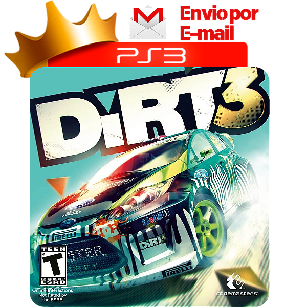 Dirt 3 para ps3 em mídia digital