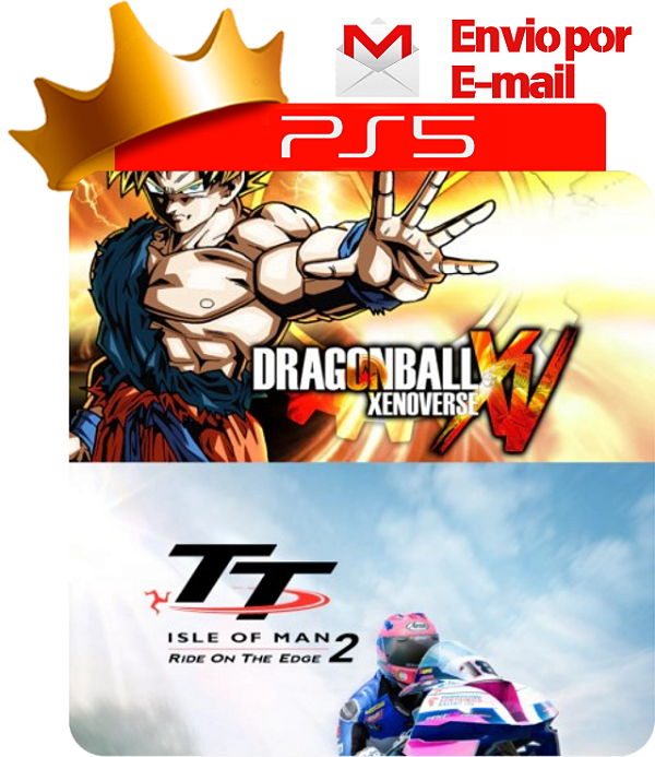 Dragon Ball Xenoverse + TT Isle Man 2 para PS5 em mídia digital