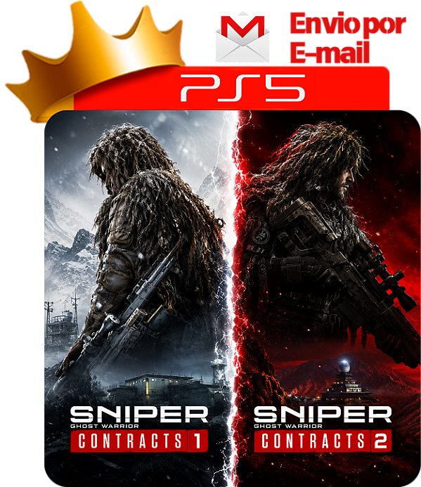 Sniper Ghost Warrior contracts 1 e 2 para PS5 em Mídia Digital