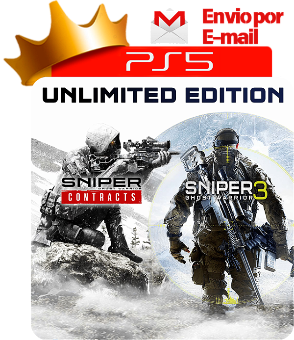 Sniper Ghost Warriors Contracts 1 e 3 para ps5 em mídia digital