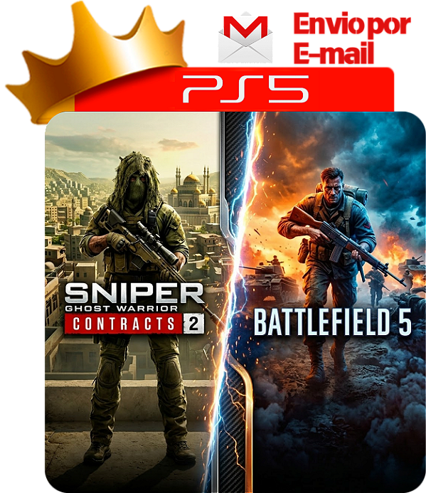 Sniper Ghost Warrior Contracts 2 + Battlefield 5 para PS5 em mídia digital