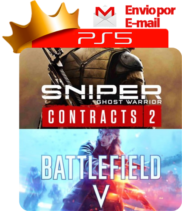 Sniper Ghost Warrior Contracts 2 + Battlefield 5 para PS5 em mídia digital