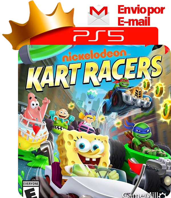 Kart Racers Nickelodeon para ps5 em mídia digital