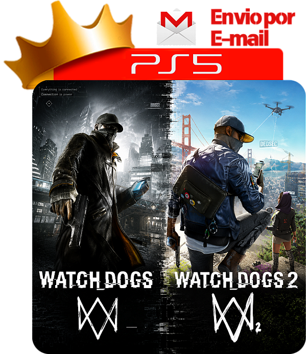 Watch dogs 1 e 2 para ps5 em mídia digital