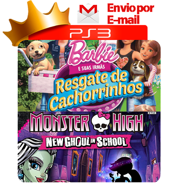 Barbie e Monster High para PS3 em Mídia Digital