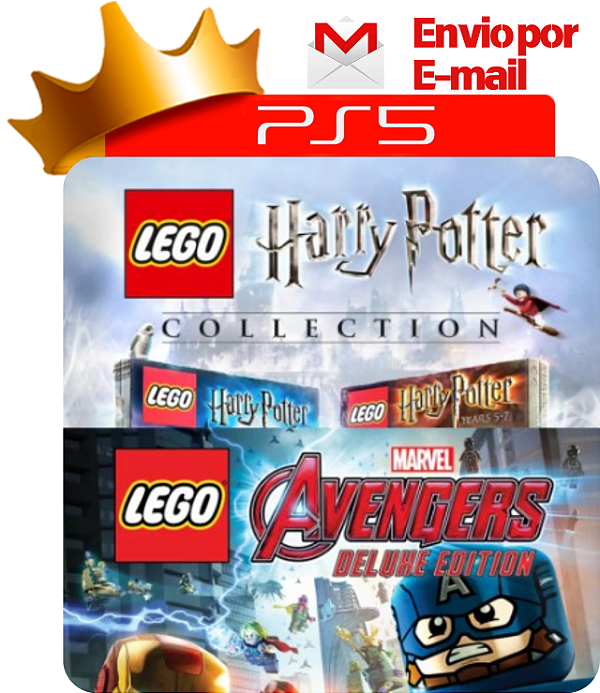 Lego Vingadores + Lego Harry Potter Collection para ps5 em mídia digital