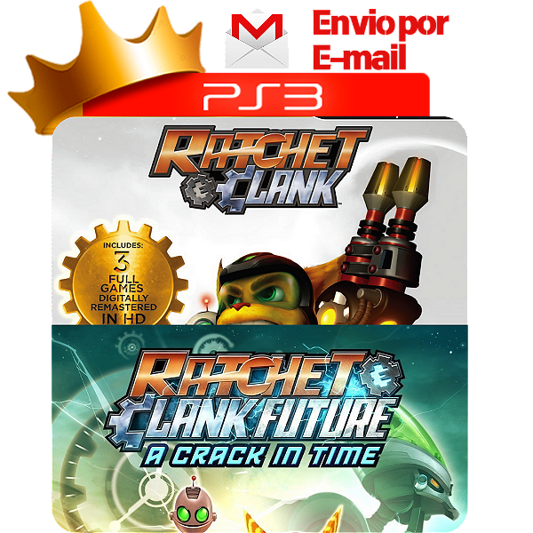 Ratchet Clank e Clank Future Crack in Time para PS3 em Mídia Digital