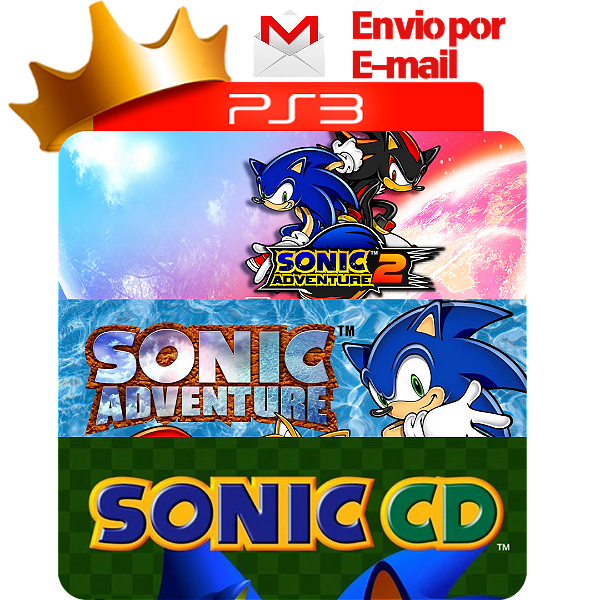 Sonic adventure 1 e 2 + sonic cd para PS3 em Mídia Digital