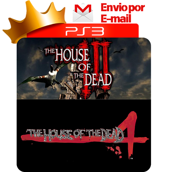 The house of dead 4 + 3 para PS3 em Mídia Digital