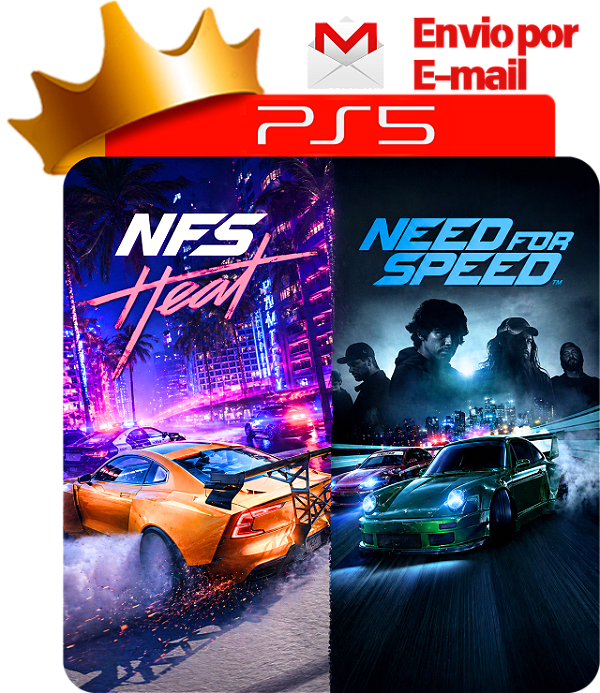 Need For Speed Heat + Need For Speed para ps5 em mídia digital