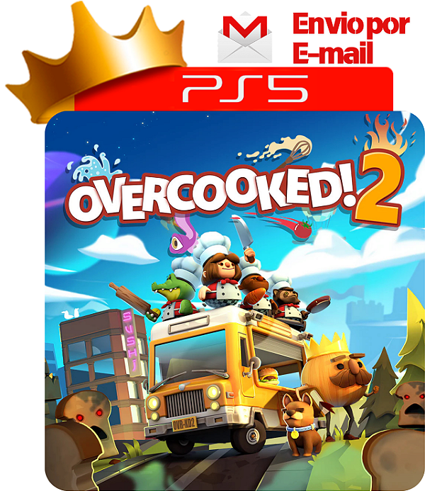 Overcooked 2 para PS5 em Mídia Digital