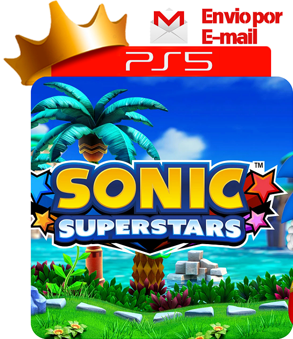 Sonic superstars para ps5 em mídia digital