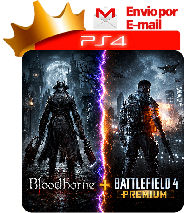 Bloodborne + Battlefield 4 Premium para ps4 em mídia digital
