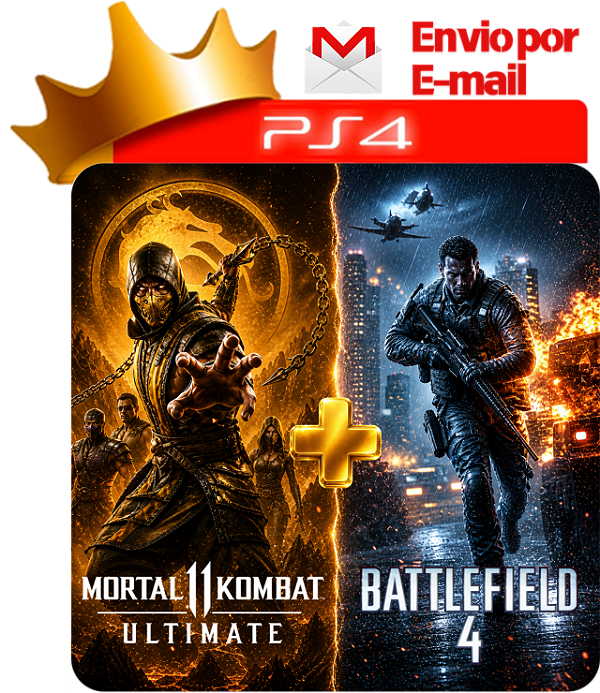 Mortal Kombat 11 Ultimate Edition + Battlefield 4 para ps4 em mídia digital