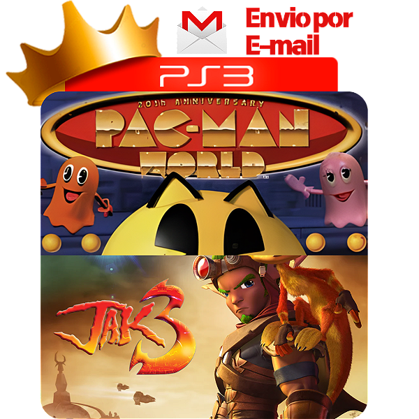 Jak 3+Pac Man World para ps3 em mídia digital