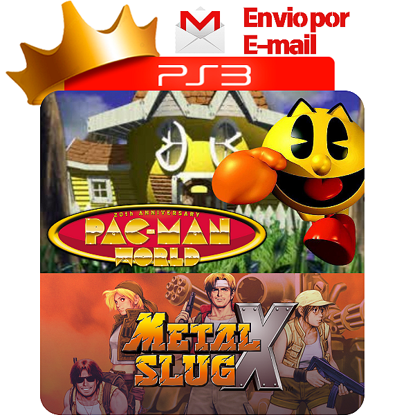 Pac Man World+Metal Slug X para ps3 em mídia digital