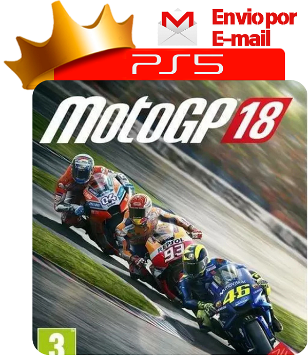 Moto GP 18 para PS5 em mídia digital