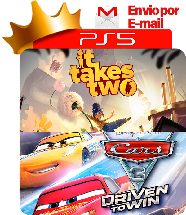 Its Take Two + Carros 3 PS5 mídia digital