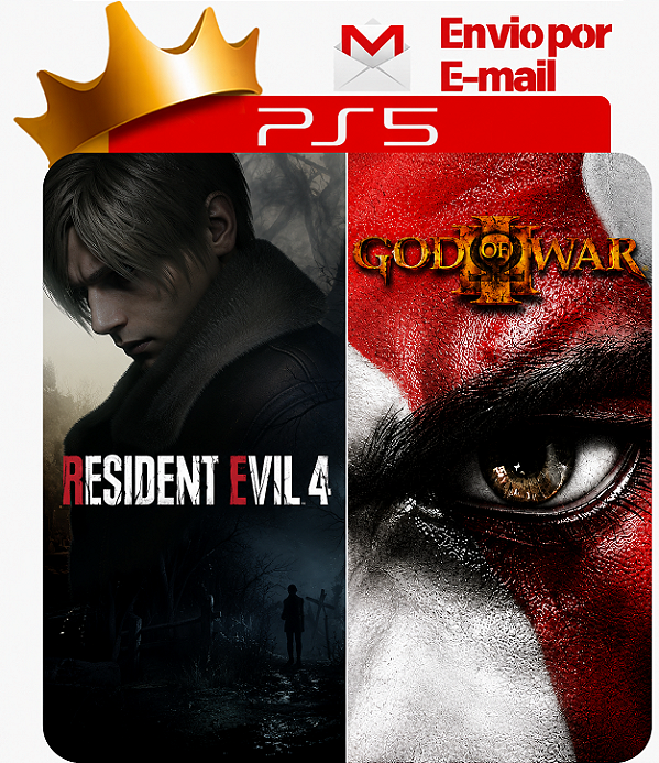 Resident evil 4 remake + God of war 3 PS5 Digital