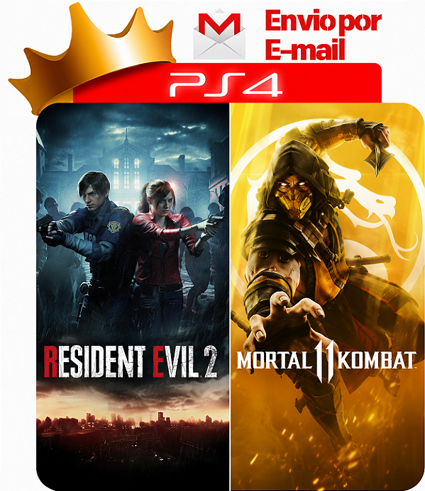 resident evil 2 remake + mortal kombat 11 PS4 Digital