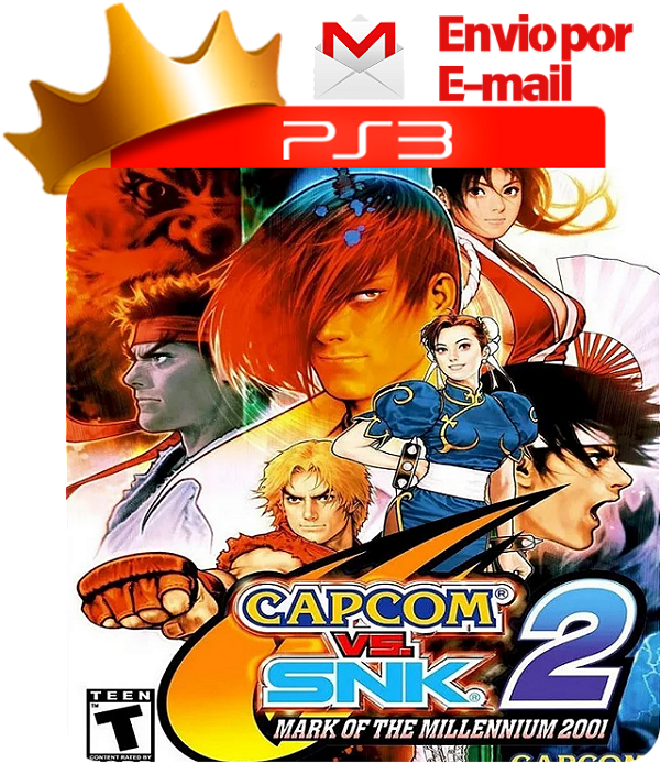 capcom vs snk 2 classico do ps2 para jogar no ps3 em mídia digital