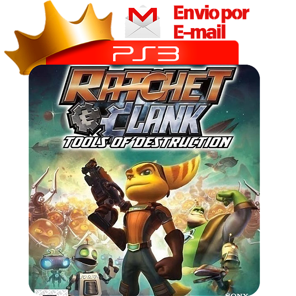 ratchet e clank tools of destruction para ps3 em mídia digital