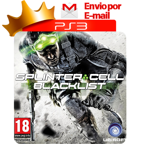 splinter cell black list para ps3 em mídia digital