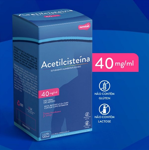 N-acetil Acetilcisteína 40mg/ml 120ml - Líquido