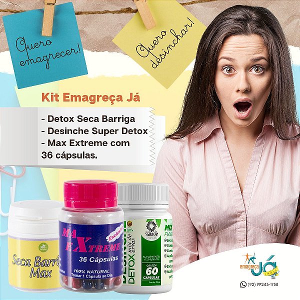 KIT EMAGRECAJA com max extreme completo