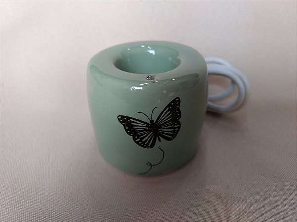 Aromatizador Eletrônico USB Borboletas Pretas - Verde Cara