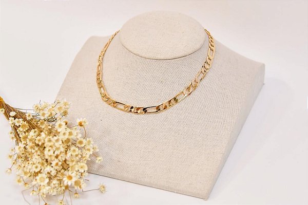 Colar Elos Vintage Banhado a Ouro