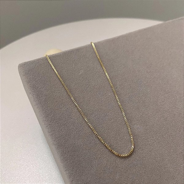 Colar Veneziana Fina Banhado a Ouro 18k