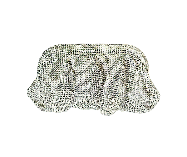 Bolsa Clutch Sparkling Prateada