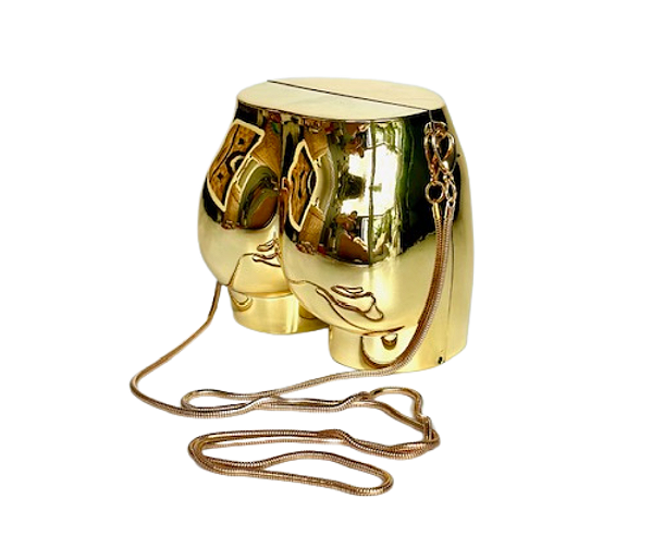 Bolsa Clutch Butt Design Dourada