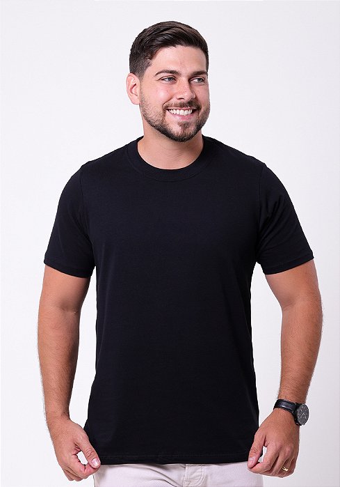 T-SHIRT MASCULINA - BÁSICA - COR PRETO