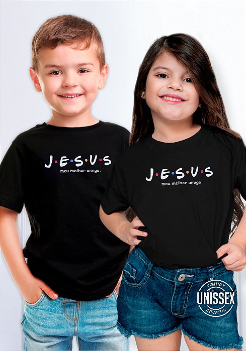 INFANTIL UNISSEX - JESUS MEU MELHOR AMIGO - COR PRETO