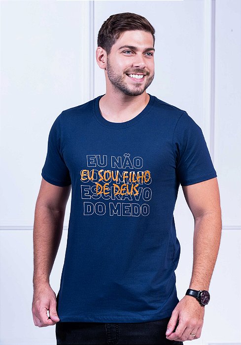 MASCULINA - EU NÃO SOU MAIS ESCRAVO - COR AZUL MARINHO