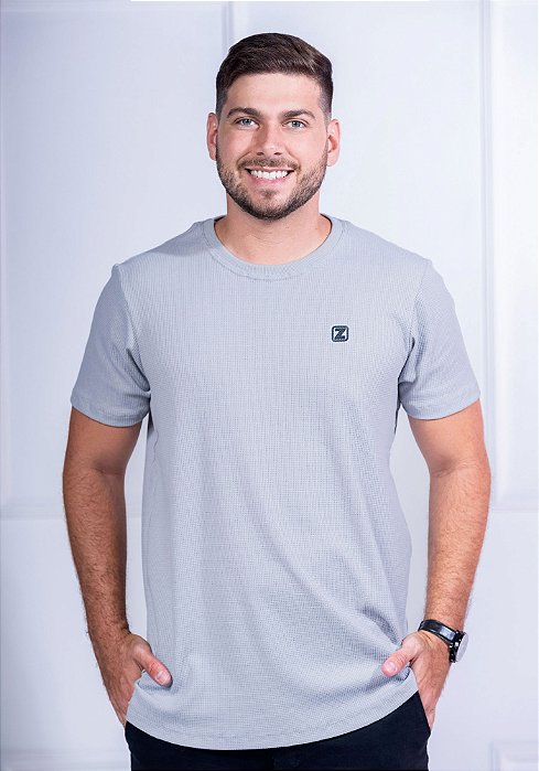 CAMISETA MASCULINA - CHESS - COR PRATA