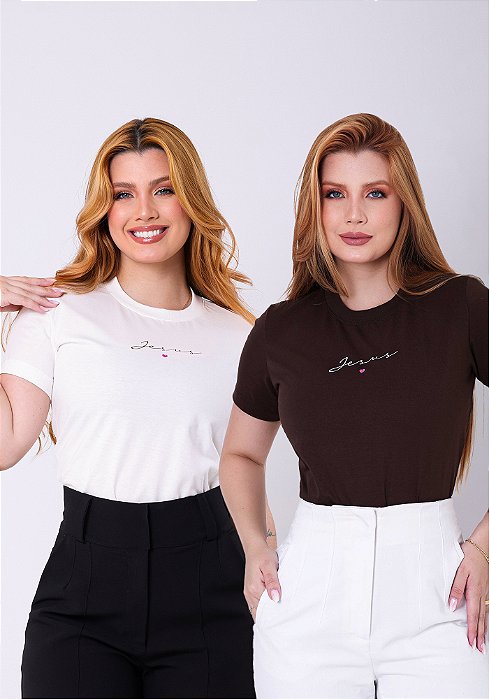 T-SHIRT FEMININA - JESUS MINIMALISTA