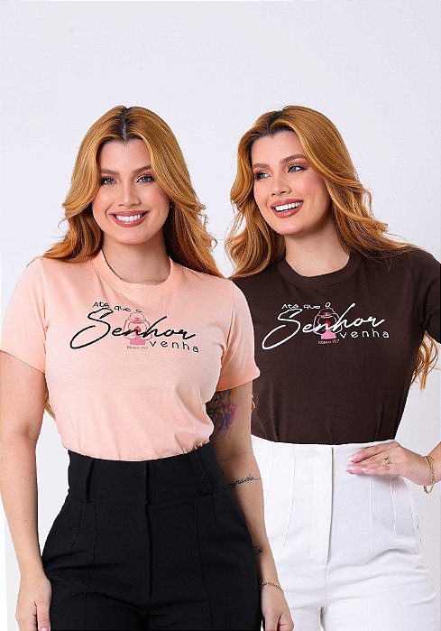 T-SHIRT FEMININA - ATÉ QUE O SENHOR VENHA